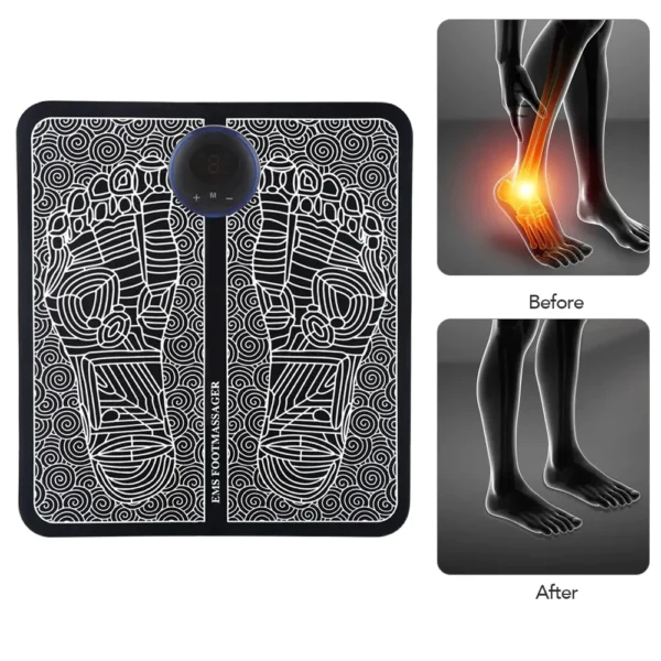 Electric EMS Foot Massager, Foldable Electric Foot Massage Mat
