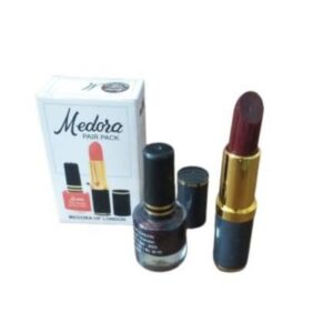 Medora Pair Pack glocy lipstick and nail polish pack of 2