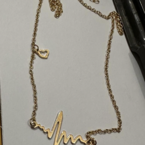 Pendant Heartbeat Rhythm Design Fashion Chain Necklace