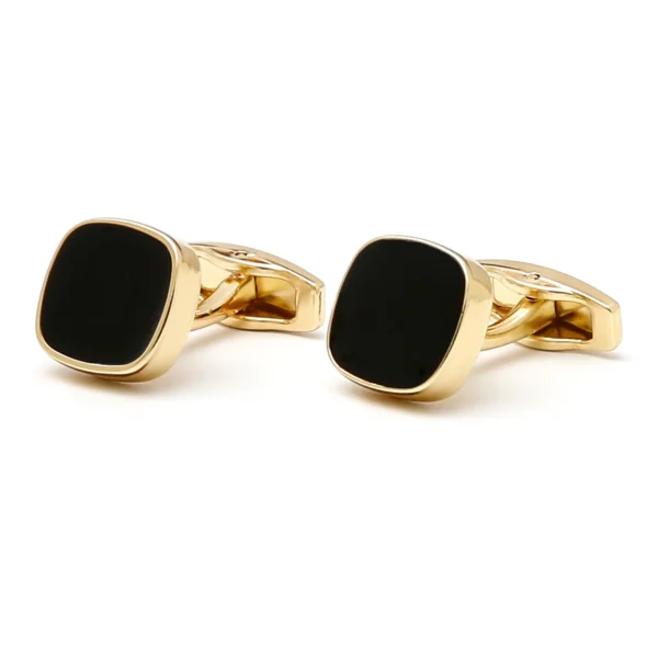 kf S79db67eb8e184180a70a8b39d36e7a8ao Cufflinks for Men 2023 TOMYE XK23010 Classic Casual Black Golden Square Buttons Formal Dress Shirt Cuff