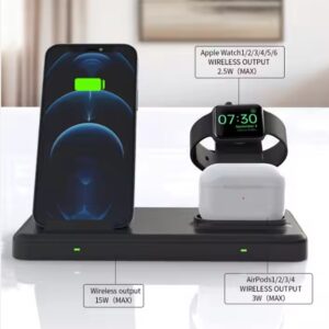 3-in-1 Foldable Wireless Charging Dock | Multi-Function Charger Stand for Phone, Watch & Accessories | Hot Selling Station