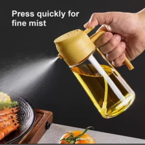 Modern 16 oz Heated Glass Spray Oil & Vinegar Dispenser Kitchen Cooking Spice & Olive Oil for Father's Day Gift Idea