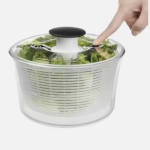 Salad spinner Manual Press Salad Spinners Vegetable Small Dehydrator Transparent Dry Washing Basket