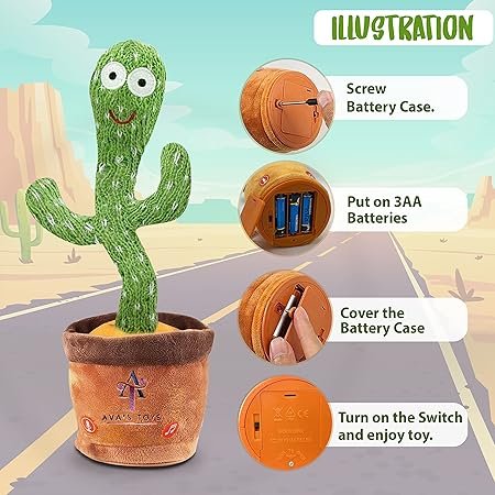 Dancing Cactus Voice Recorder Baby Toys