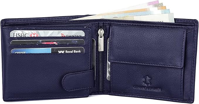 RFID Protected Genuine Leather Wallet & Gift Combo for Men