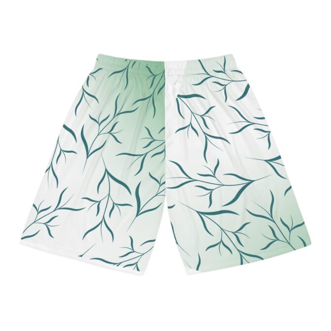 Men Shorts with Minimalist Leaf Design - Lightweight Activewear for Sport & Relaxation - Image 2