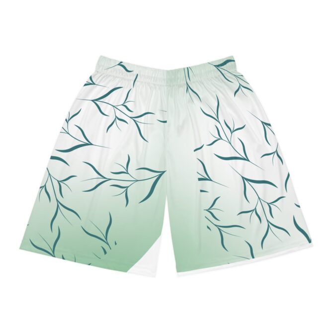 Men Shorts with Minimalist Leaf Design - Lightweight Activewear for Sport & Relaxation