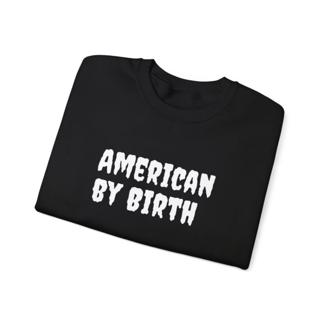 American by Birth, Rebel by Choice Crewneck Sweatshirt | Unisex Heavy Blend™ | Perfect for Independence Day and Everyday Comfort - Image 3