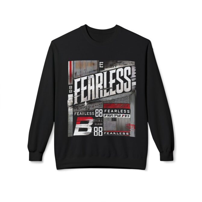 Fearless Unstoppable Fleece Crewneck Sweatshirt - Empowering Casual Wear