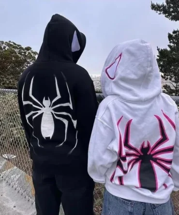 MI'TESORO Spidey Zip-Up Hoodie – Unisex Spider-Man Full Zip Sweatshirt
